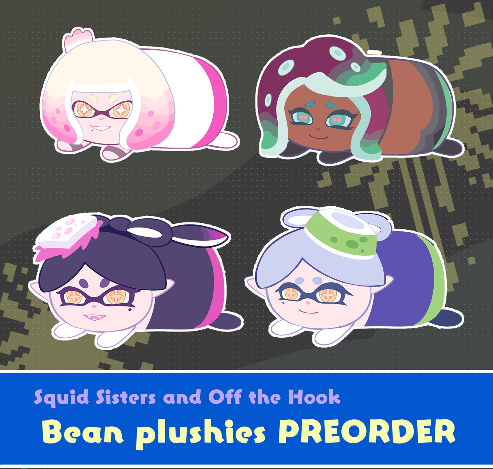 PREORDER Off the Hook and Squid Sisters bean plush charm Splatoon 3 Chocolatte